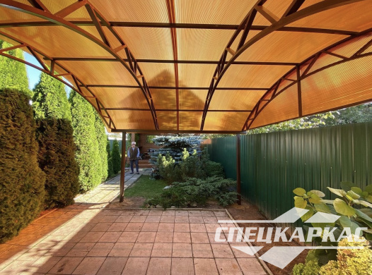 Навес из поликарбоната для дачи №93 - фото 1890