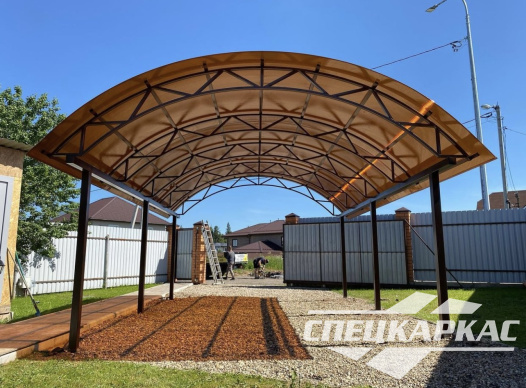 Навес для автомобиля из поликарбоната №20 - фото 1162