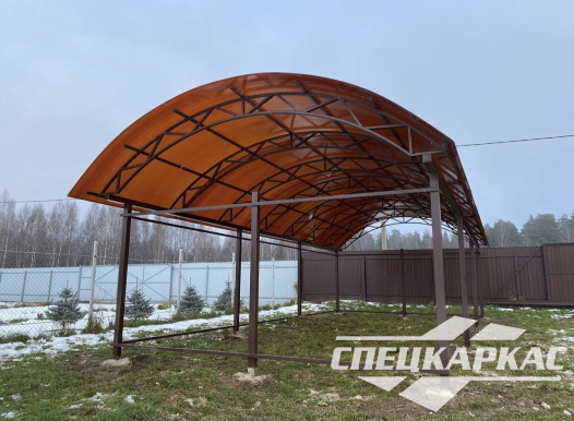 Навес из поликарбоната арочного типа №58 - фото 1535