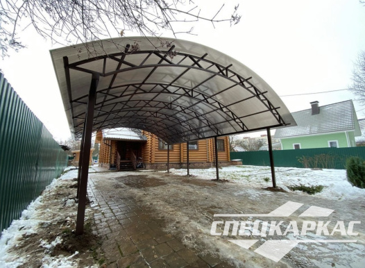 Металлический навес с поликарбонатом №61 - фото 1566