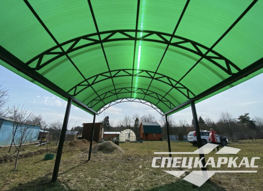 Арочный навес из поликарбоната для машины №38 - фото 1342